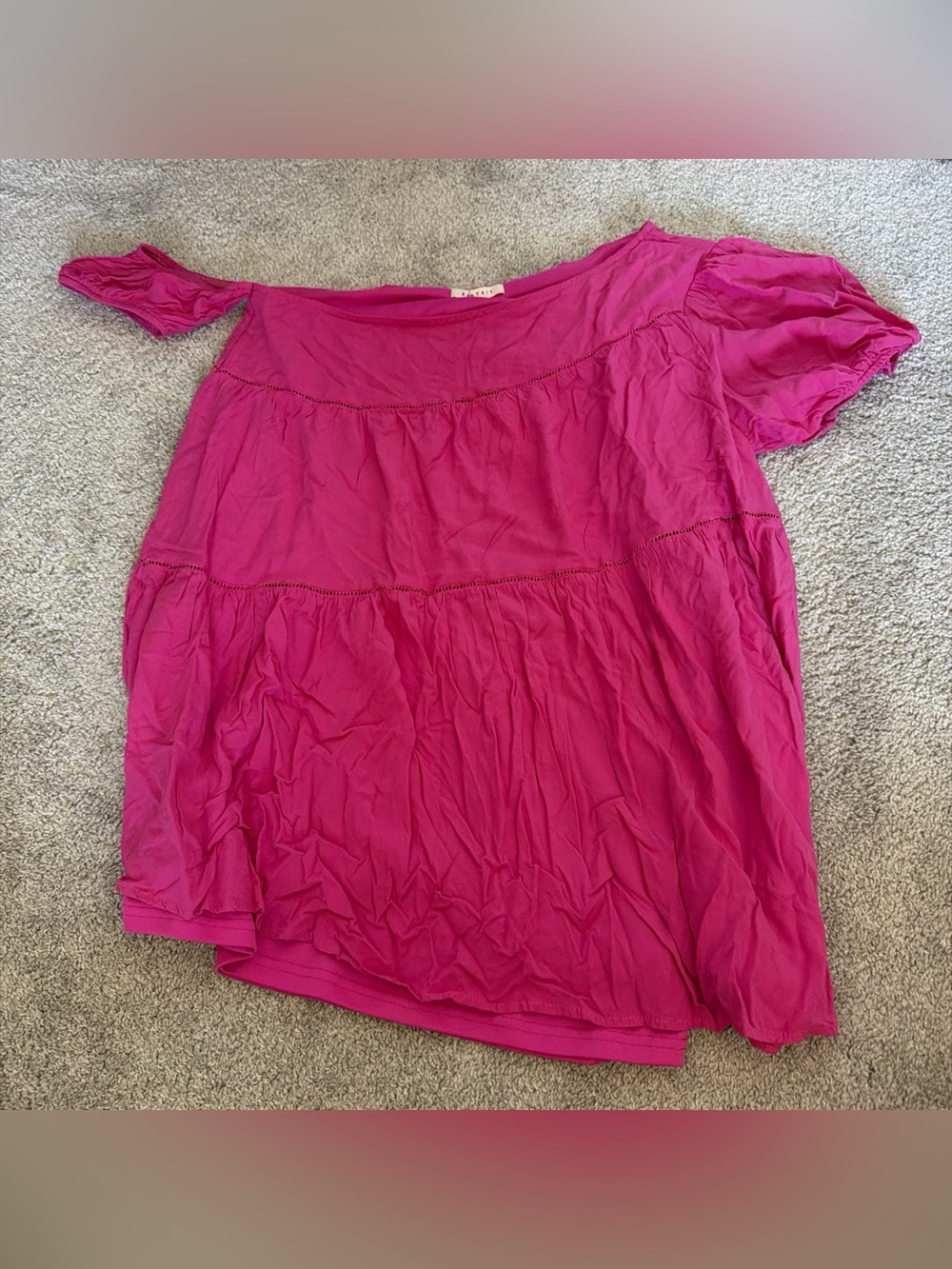 Pink Off-Shoulder Top